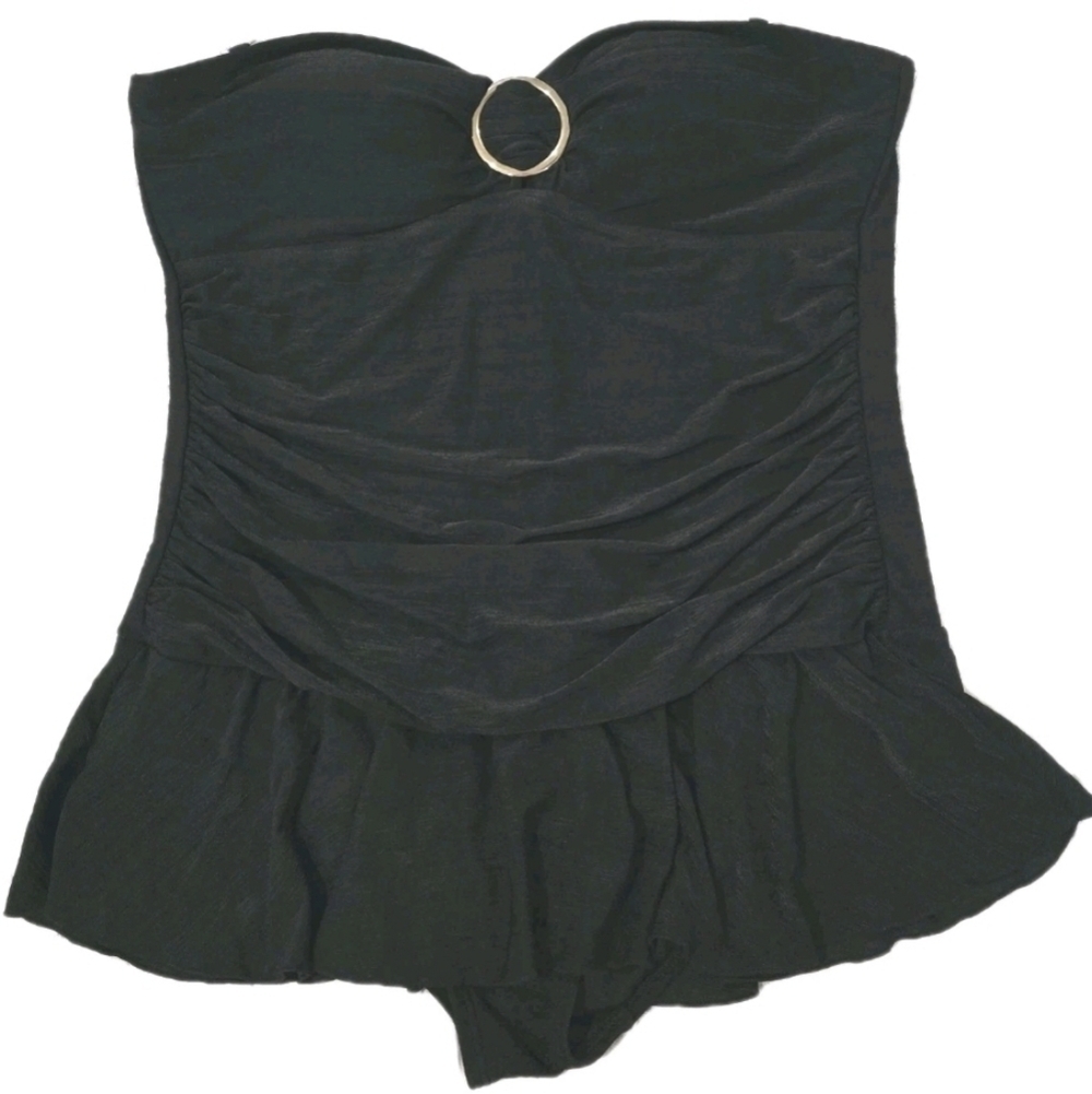 Womens One Piece Swimsuit Plus Size 18W Fashion Bug Swimdress Strapless